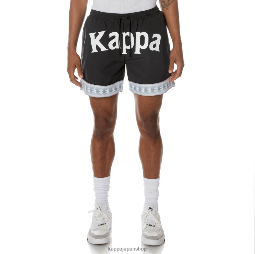 Kappa 男性 222 バンダ カルバンド スイムショーツ 漆黒 480LJ249