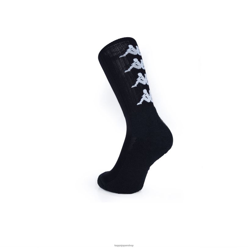 Kappa ユニセックス 本物のアマルソックス 3 パックソックス 黒 480LJ349