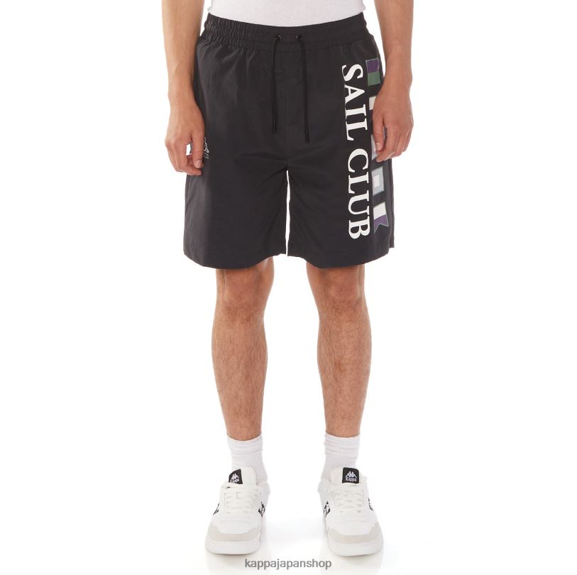 Kappa 男性 赤いショートパンツ ブラックジェット 480LJ218