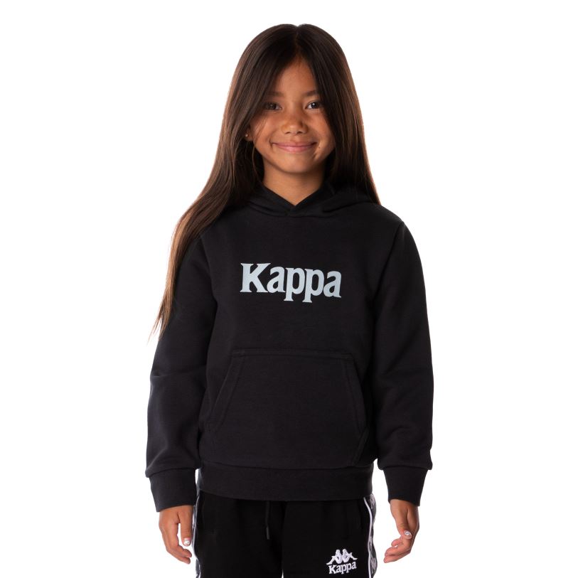 Kappa 子供たち キッズオーセンティックハリスパーカー 黒い煙 480LJ513