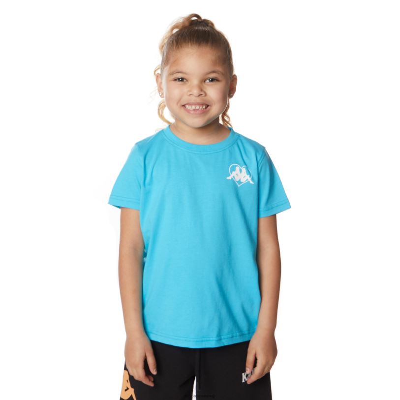 Kappa 子供たち キッズオーセンティックbytom Tシャツ ターコイズ 480LJ647
