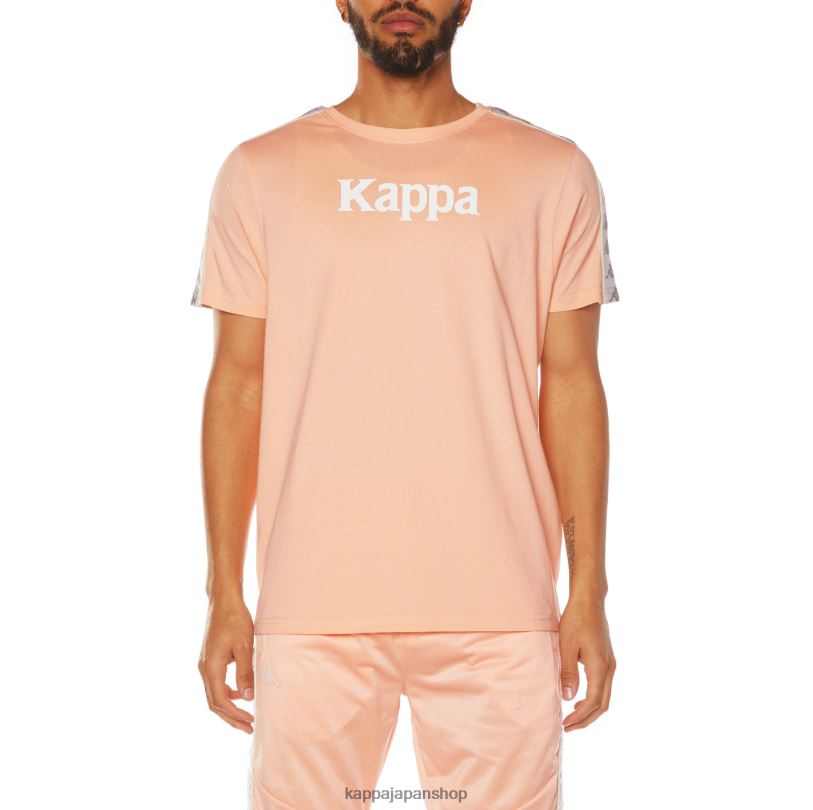 Kappa 男性 222バンダデト2 Tシャツ 桃 480LJ175