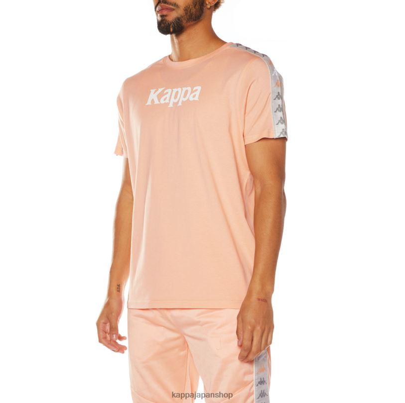 Kappa 男性 222バンダデト2 Tシャツ 桃 480LJ175