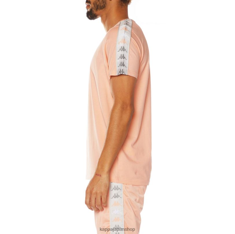 Kappa 男性 222バンダデト2 Tシャツ 桃 480LJ175
