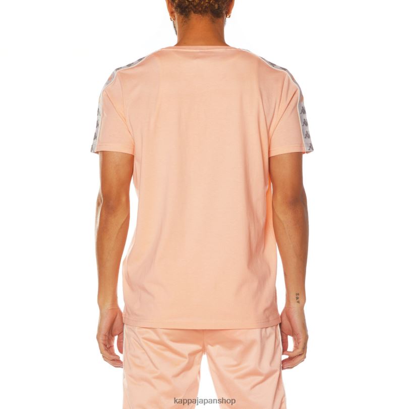 Kappa 男性 222バンダデト2 Tシャツ 桃 480LJ175