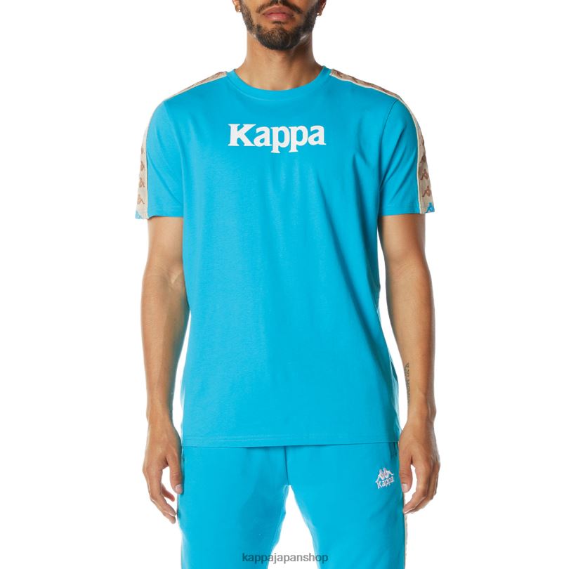 Kappa 男性 222バンダデト2 Tシャツ ダークアクア 480LJ176