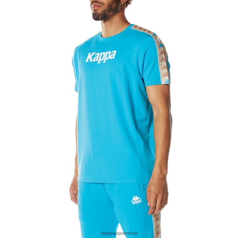 Kappa 男性 222バンダデト2 Tシャツ ダークアクア 480LJ176