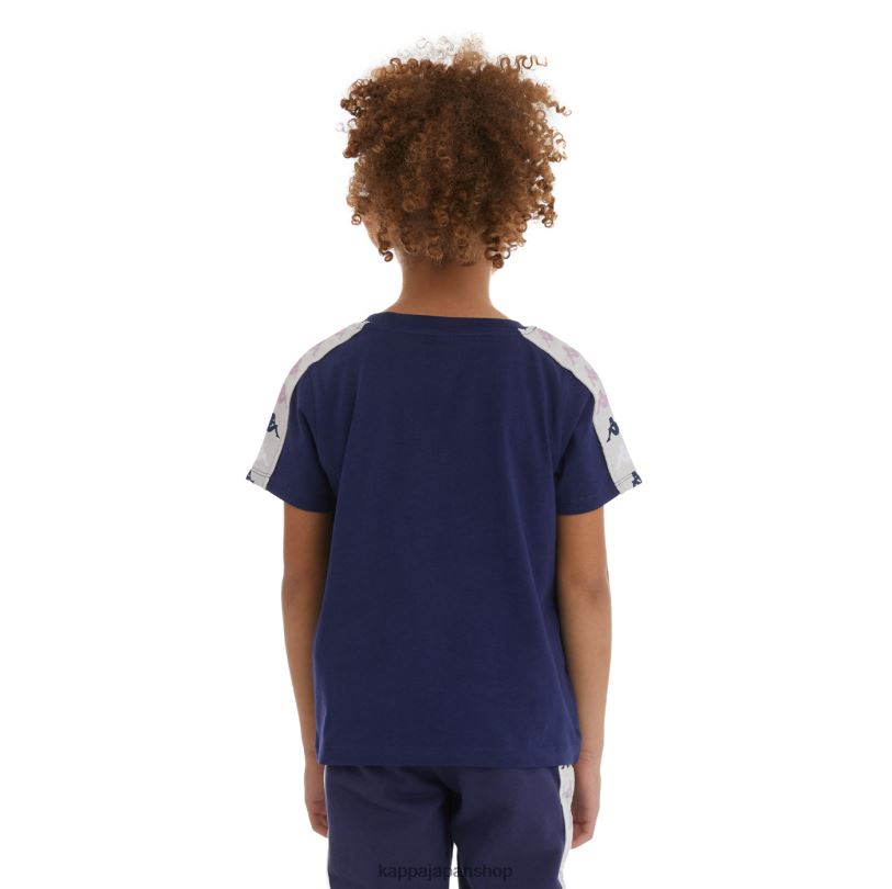 Kappa 子供たち キッズ222バンダデト2 Tシャツ 海軍 480LJ732