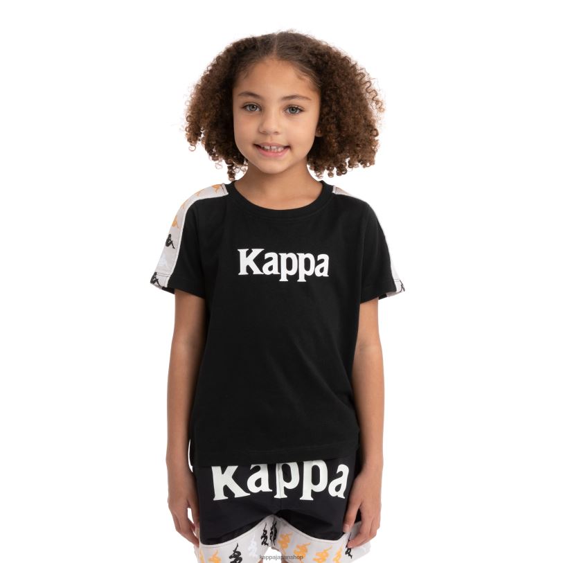 Kappa 子供たち キッズ222バンダデト2 Tシャツ 黒い煙 480LJ733