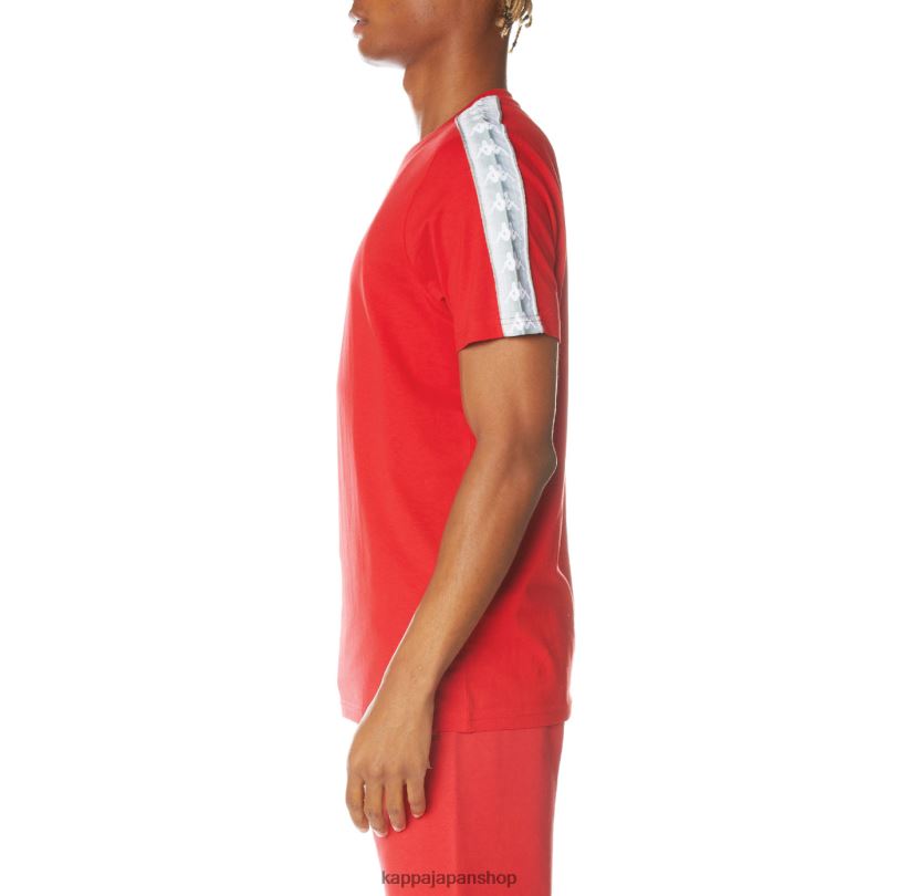 Kappa 男性 222バンダダブストTシャツ 赤 480LJ141