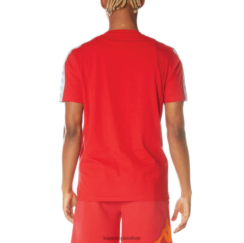 Kappa 男性 222バンダダブストTシャツ 赤 480LJ141