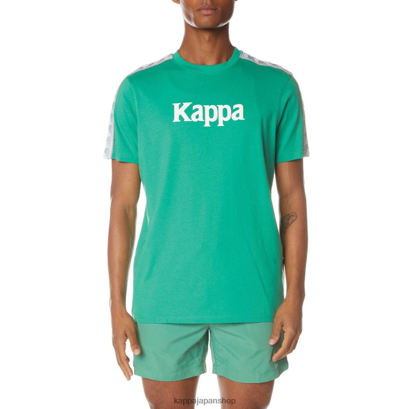 Kappa 男性 222バンダダブストTシャツ 緑 480LJ146