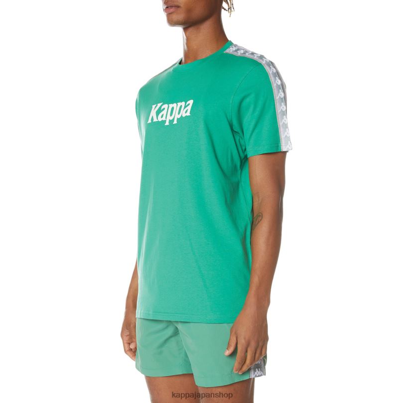 Kappa 男性 222バンダダブストTシャツ 緑 480LJ146