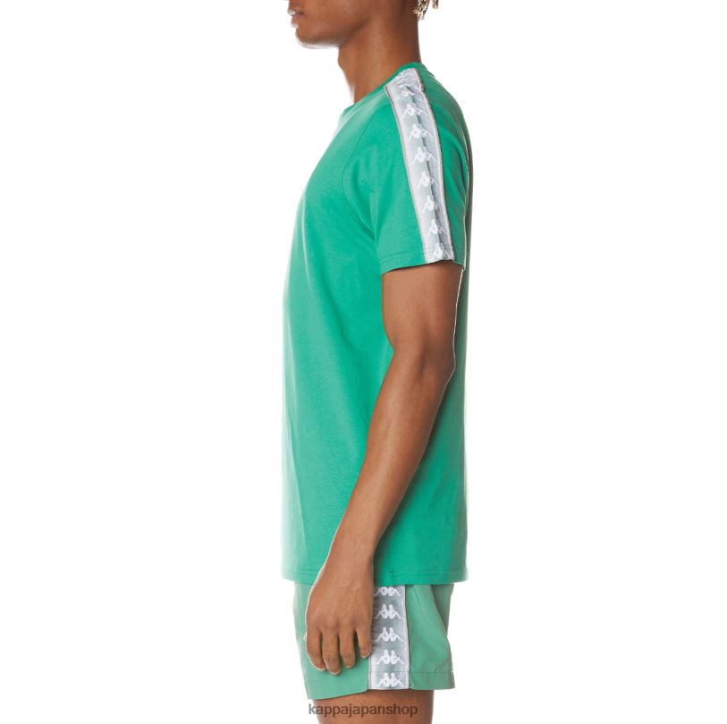 Kappa 男性 222バンダダブストTシャツ 緑 480LJ146