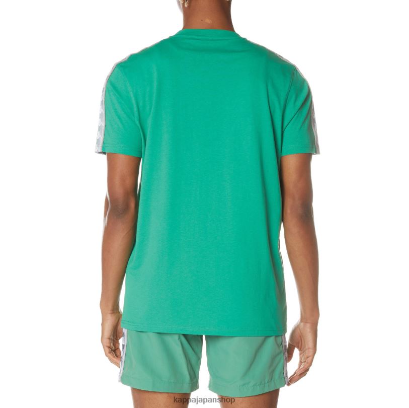 Kappa 男性 222バンダダブストTシャツ 緑 480LJ146