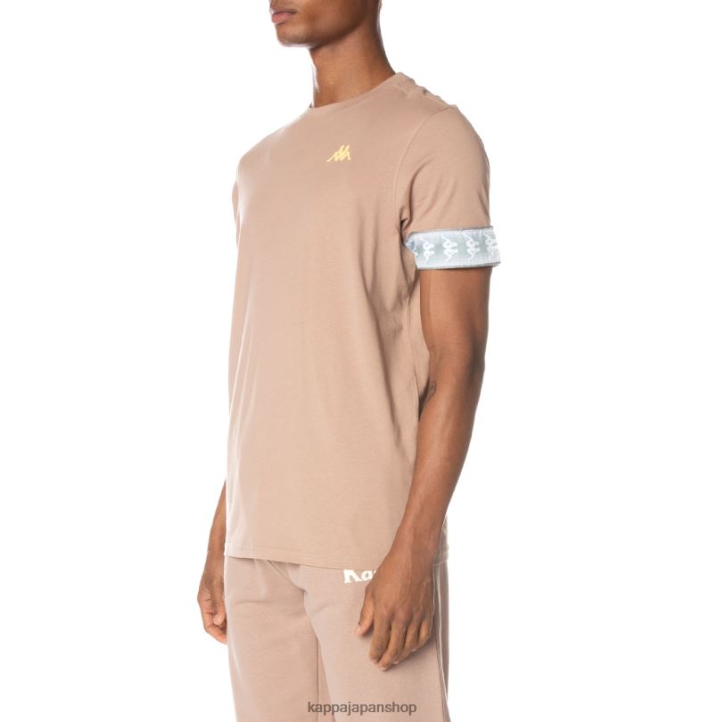 Kappa 男性 222 バンダ トービー Tシャツ ベージュ 480LJ154