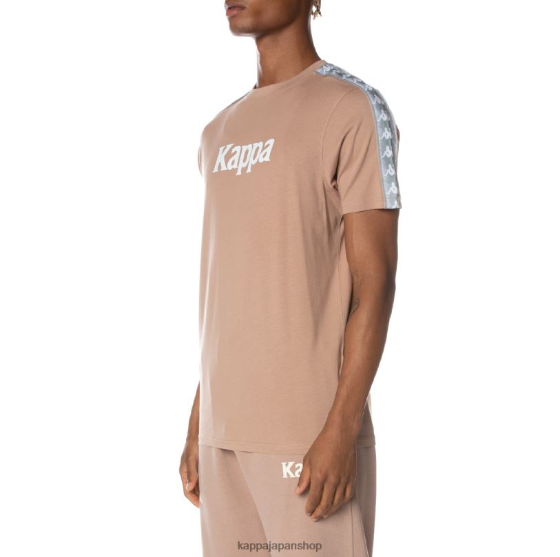Kappa 男性 222バンダダブストTシャツ ベージュ 480LJ155