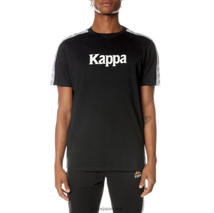 Kappa 男性 222バンダダブストTシャツ 漆黒 480LJ158
