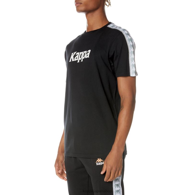 Kappa 男性 222バンダダブストTシャツ 漆黒 480LJ158