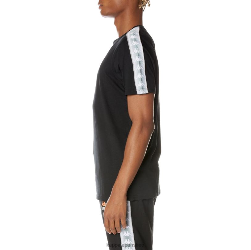 Kappa 男性 222バンダダブストTシャツ 漆黒 480LJ158