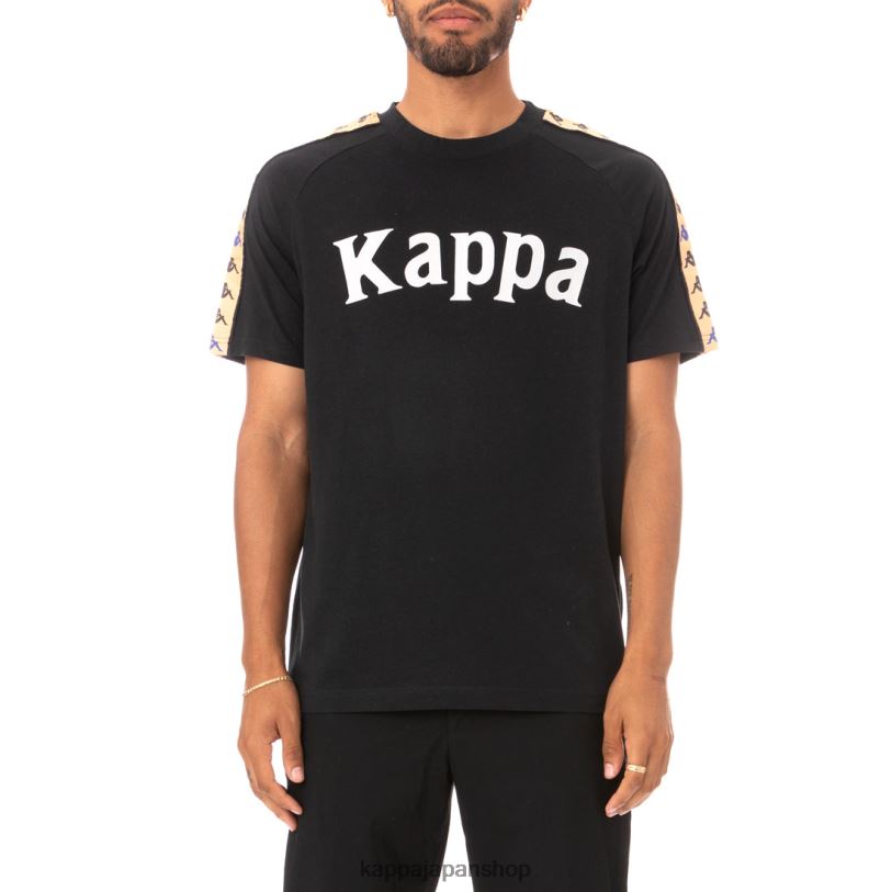 Kappa 男性 222バンダデトTシャツ 黒 480LJ183