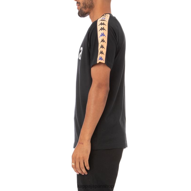 Kappa 男性 222バンダデトTシャツ 黒 480LJ183