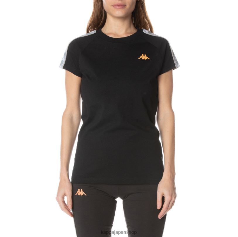 Kappa 女性 222 バンダガパン Tシャツ 漆黒 480LJ380