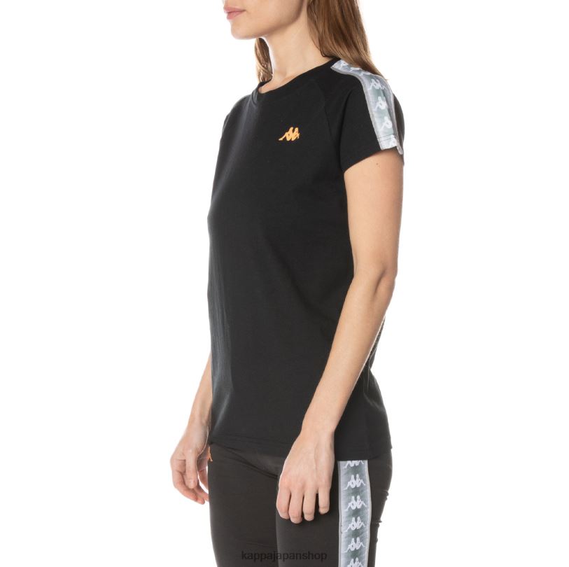 Kappa 女性 222 バンダガパン Tシャツ 漆黒 480LJ380