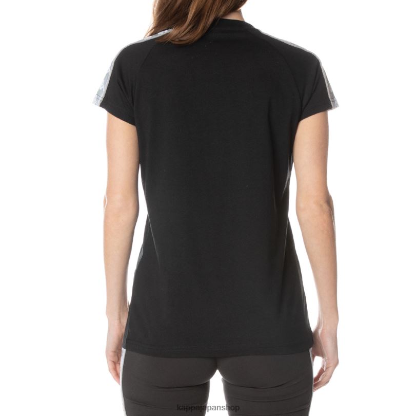 Kappa 女性 222 バンダガパン Tシャツ 漆黒 480LJ380