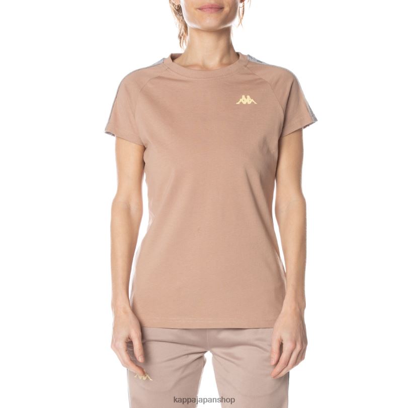 Kappa 女性 222 バンダガパン Tシャツ ベージュ 480LJ381