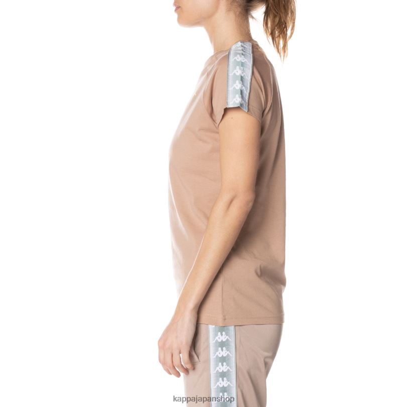 Kappa 女性 222 バンダガパン Tシャツ ベージュ 480LJ381