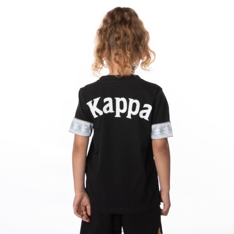 Kappa 子供たち キッズ 222 バンダ トービー T シャツ 漆黒 480LJ654