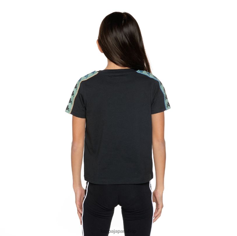 Kappa 子供たち キッズ 222 バンダ マース Tシャツ 黒煙セージ 480LJ660