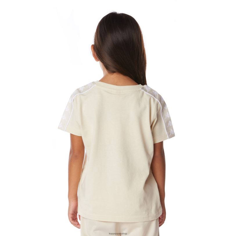 Kappa 子供たち キッズ222バンダトリオTシャツ ベージュ 480LJ670