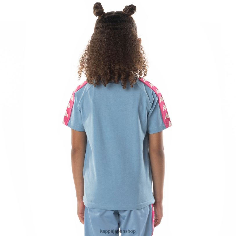 Kappa 子供たち キッズ 222 バンダ バリマ Tシャツ ライトブルーピンク 480LJ696