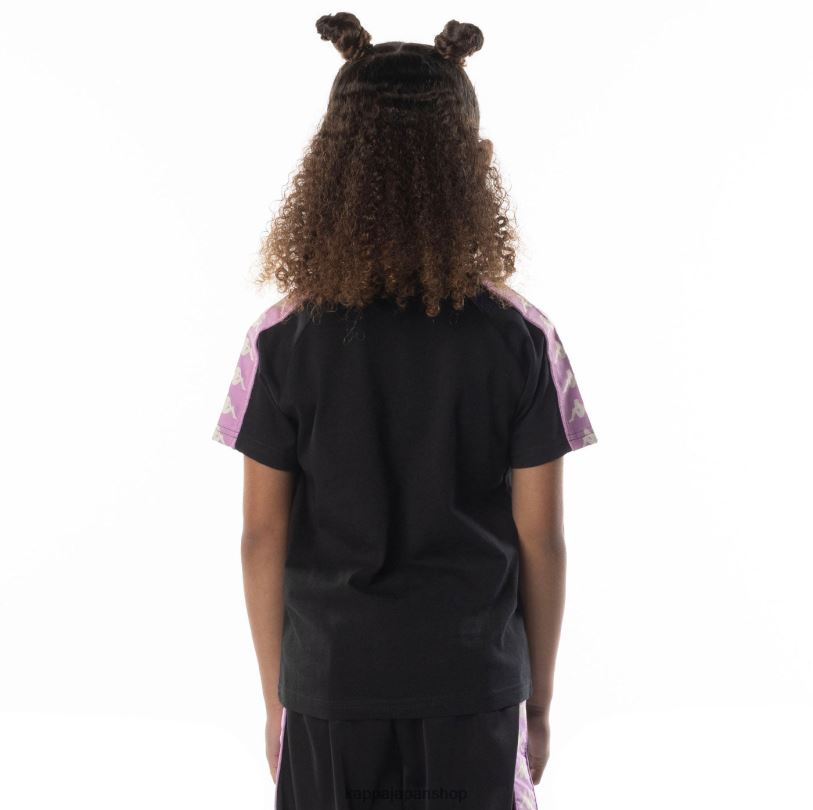 Kappa 子供たち キッズ 222 バンダ バリマ Tシャツ 黒煙バイオレット 480LJ698