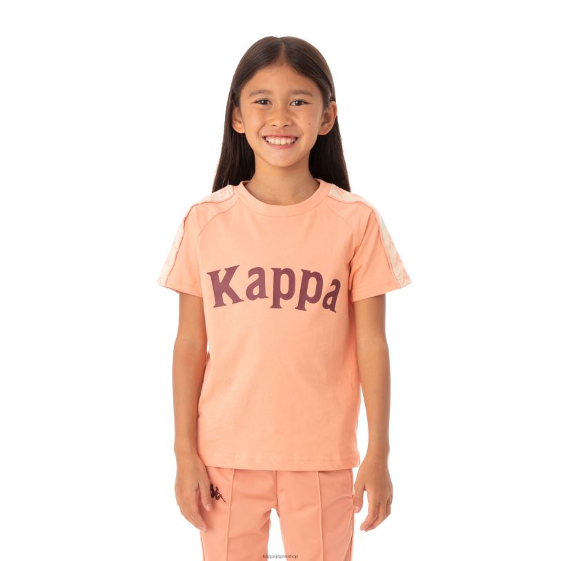 Kappa 子供たち キッズ222バンダデトTシャツ ピンクコーラル 480LJ778