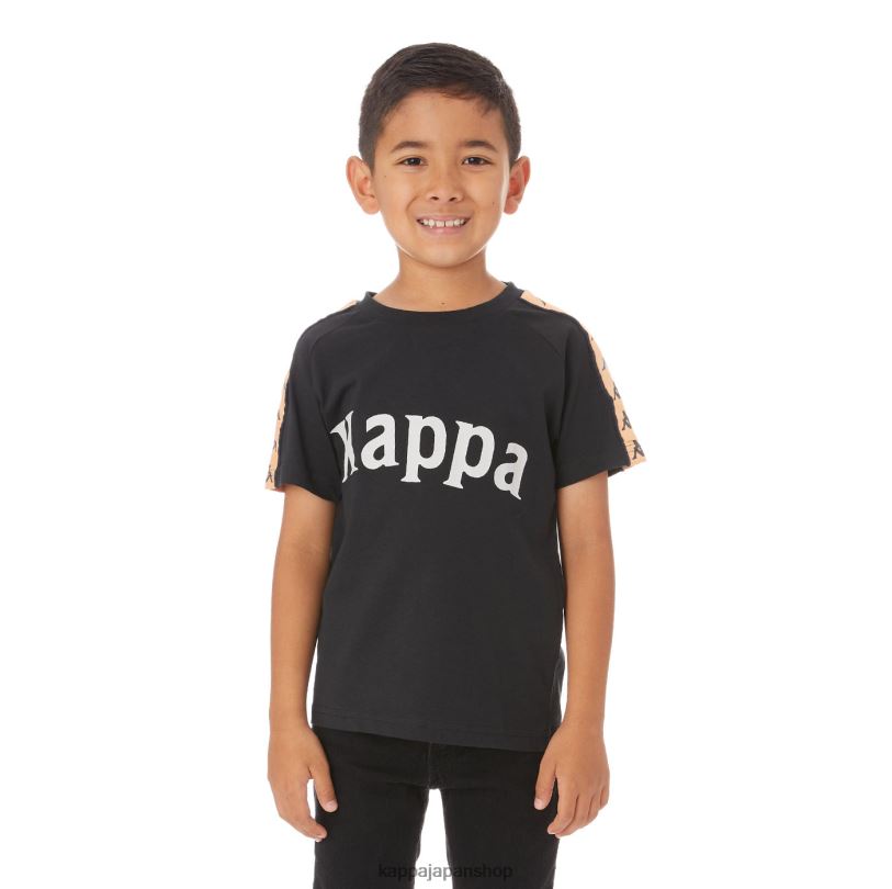 Kappa 子供たち キッズ222バンダデトTシャツ 黒 480LJ779