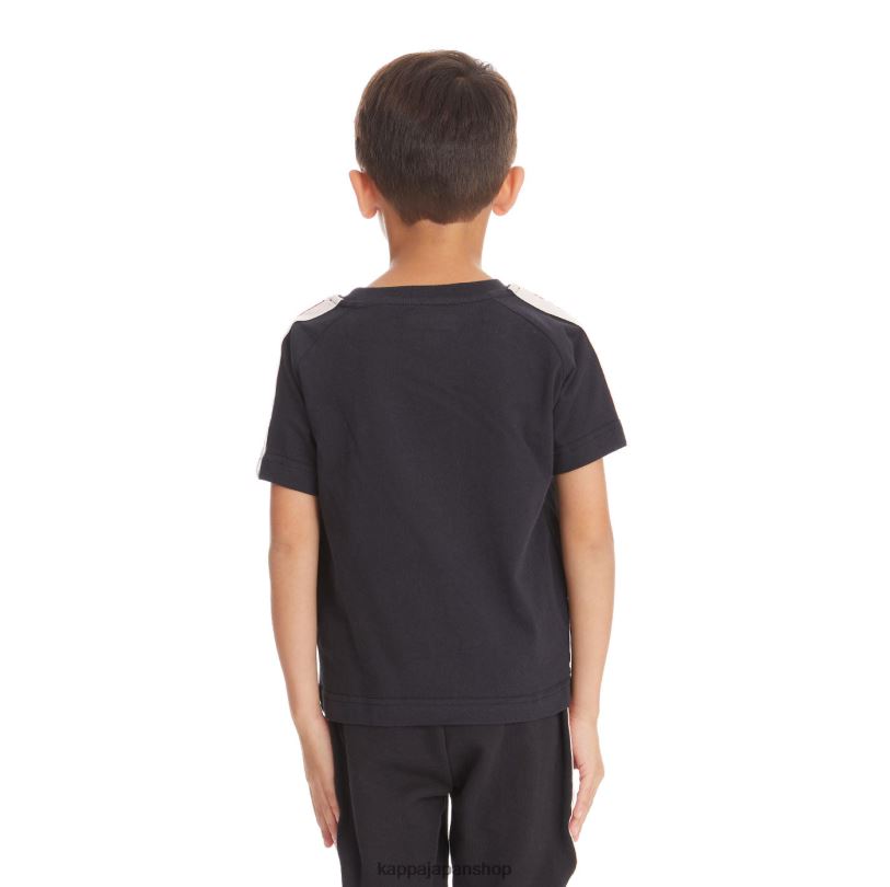 Kappa 子供たち キッズロゴテープ アヴィレック 2 Tシャツ 黒い煙 480LJ739