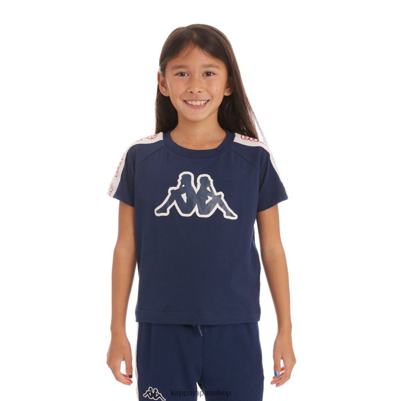 Kappa 子供たち キッズロゴテープ アヴィレック 2 Tシャツ 海軍 480LJ752