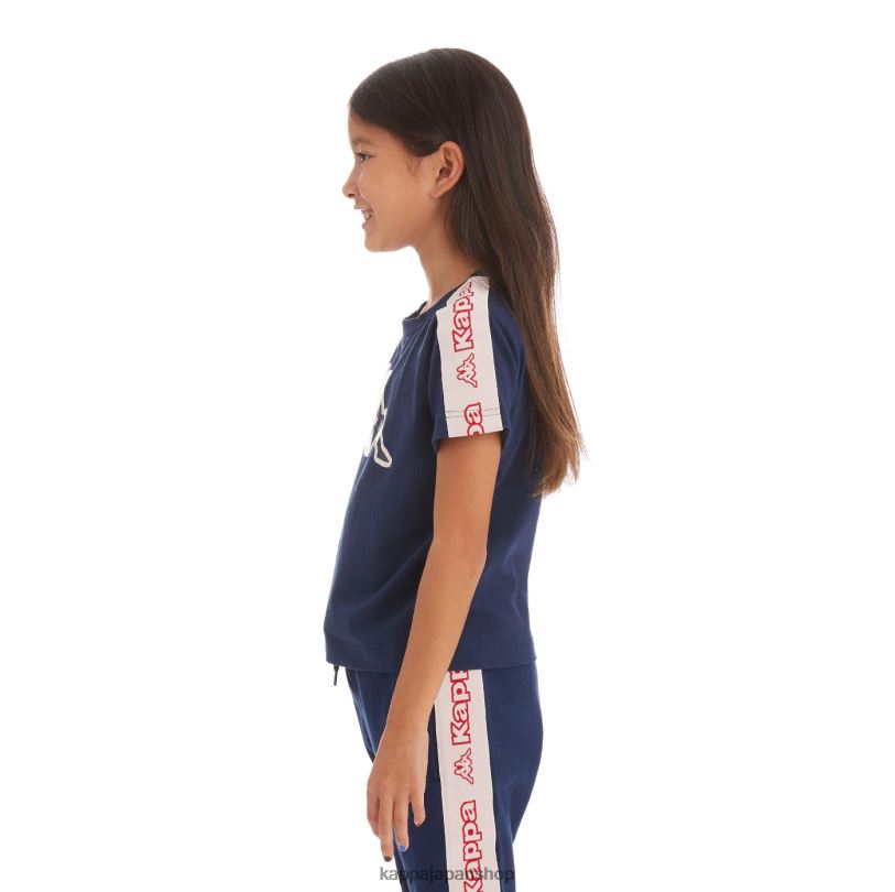 Kappa 子供たち キッズロゴテープ アヴィレック 2 Tシャツ 海軍 480LJ752
