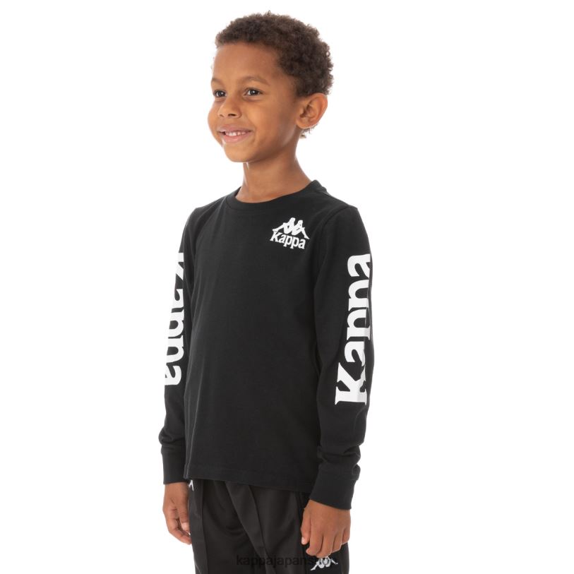 Kappa 子供たち キッズオーセンティックルイス2 Tシャツ 黒い煙 480LJ760