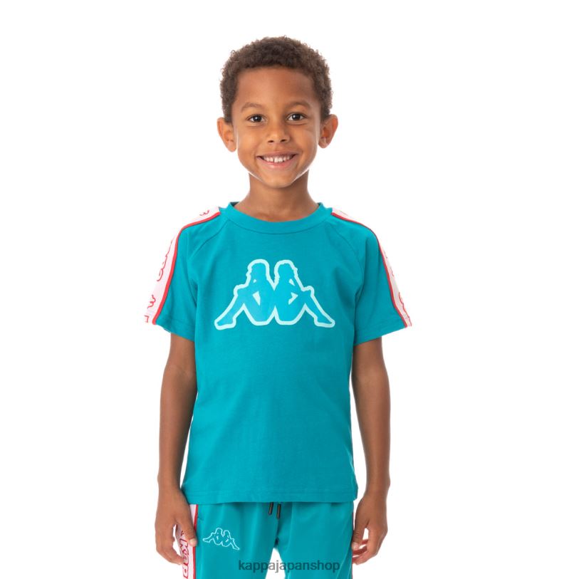 Kappa 子供たち キッズロゴテープ アヴィレック 2 Tシャツ 孔雀 480LJ769