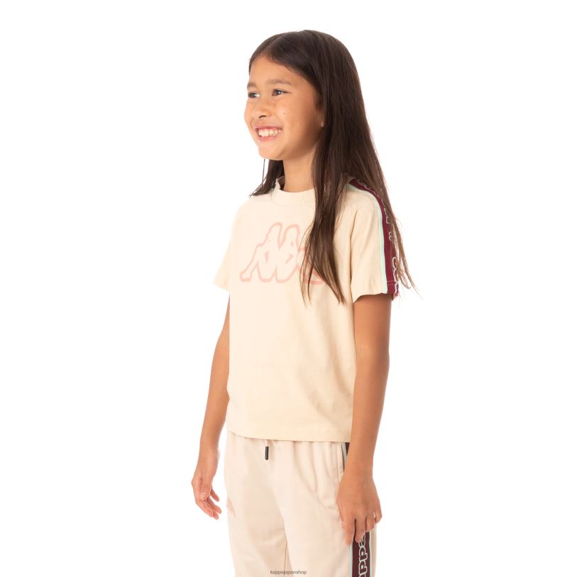 Kappa 子供たち キッズロゴテープ アヴィレック 2 Tシャツ ベージュ 480LJ770