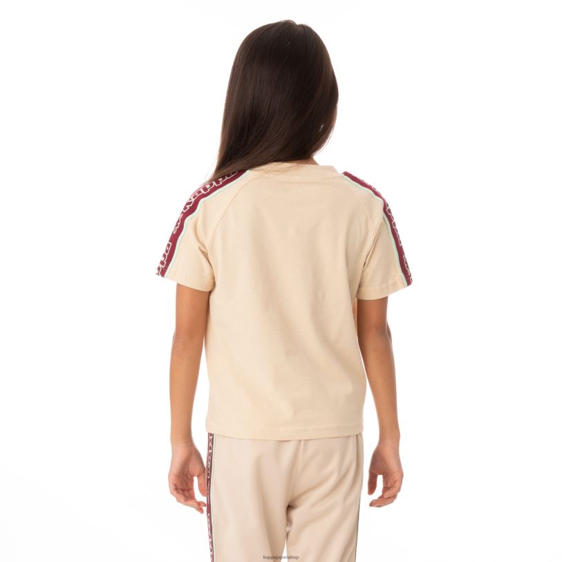 Kappa 子供たち キッズロゴテープ アヴィレック 2 Tシャツ ベージュ 480LJ770