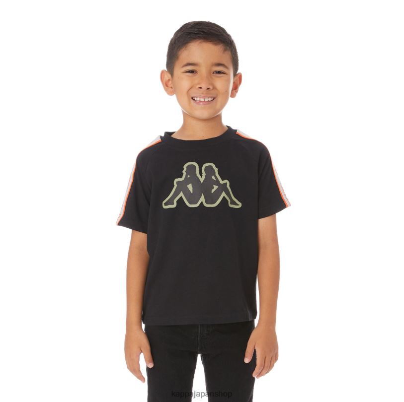 Kappa 子供たち キッズロゴテープ アヴィレック 2 Tシャツ 黒 480LJ771