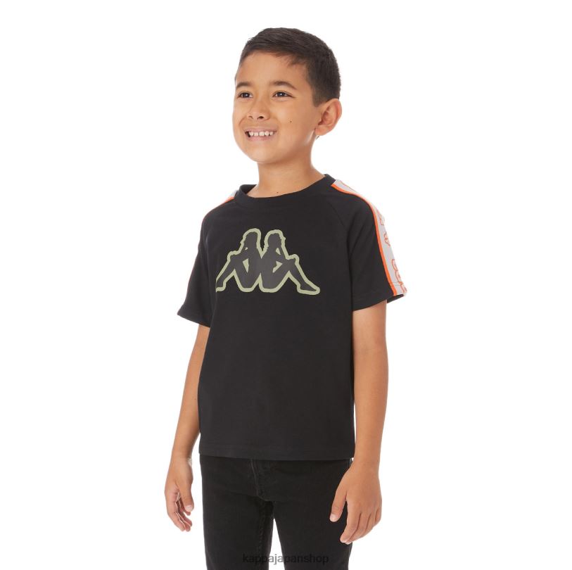 Kappa 子供たち キッズロゴテープ アヴィレック 2 Tシャツ 黒 480LJ771