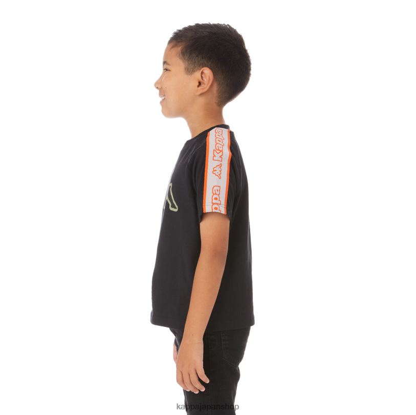Kappa 子供たち キッズロゴテープ アヴィレック 2 Tシャツ 黒 480LJ771