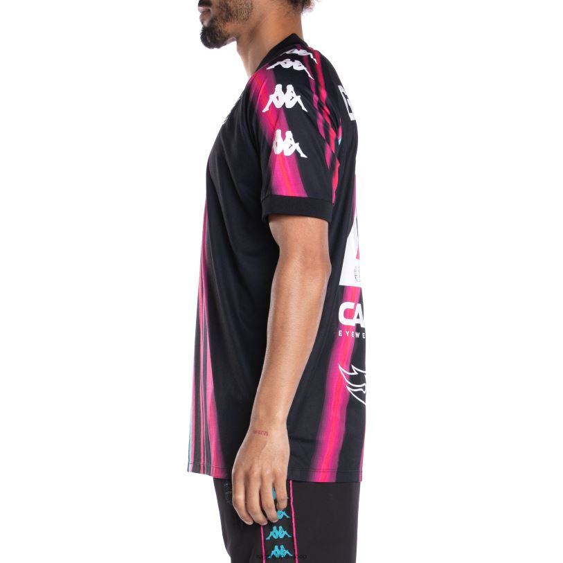 Kappa 男性 本物のガムボール Gabz サッカー ジャージ ブラックピンク 480LJ193
