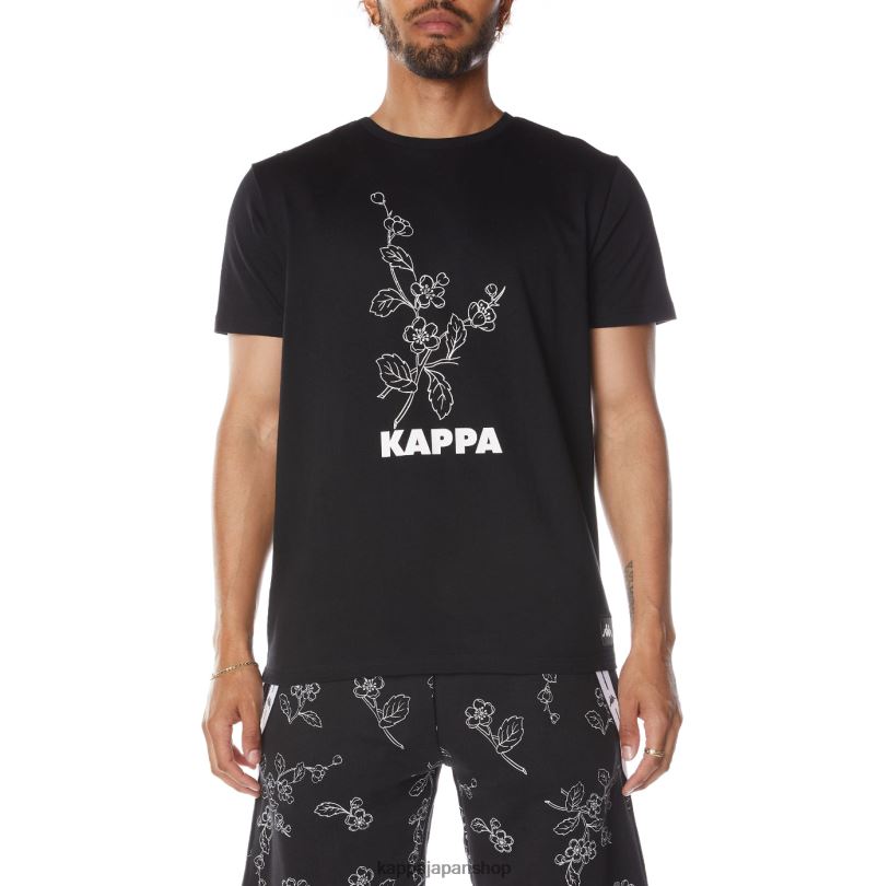 Kappa 男性 本物のJPNビトリオールTシャツ 黒い煙 480LJ172